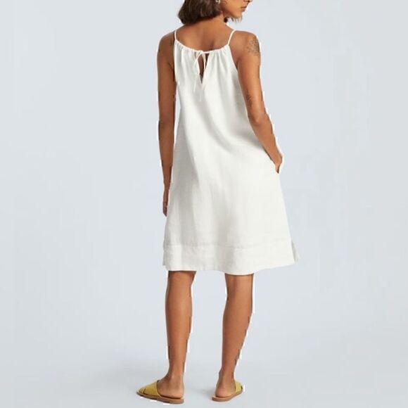 NWT Everlane The Linen Apron Dress in White Small Sustainable - Picture 5 of 6